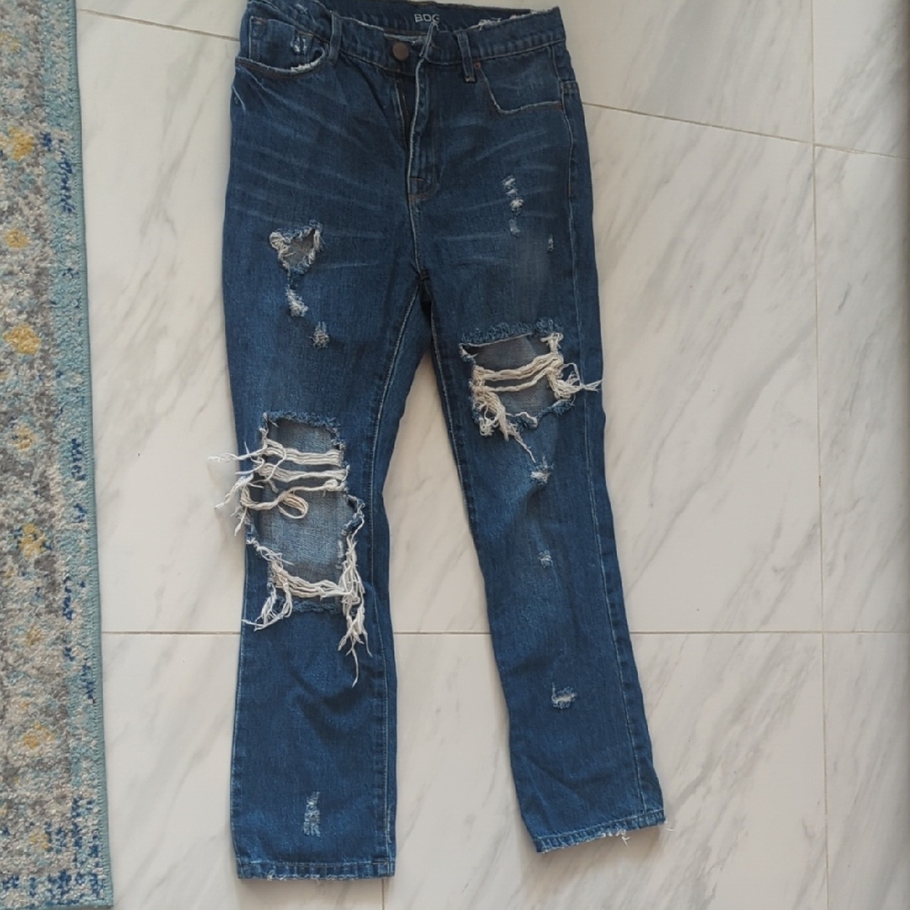 Distressed Wide Leg Jeans